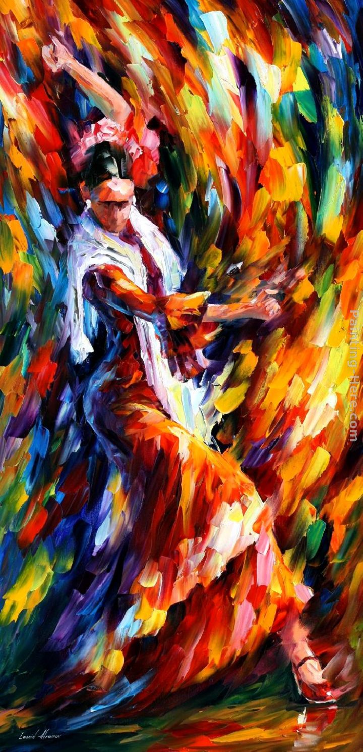 FLAMENCO DANCER painting - Leonid Afremov FLAMENCO DANCER art painting